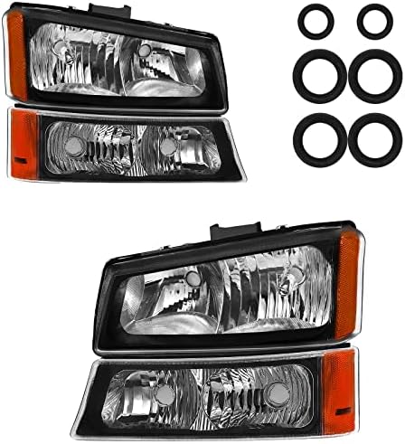 Montagem do farol Ylee Fit para 03-06 Chevy Silverado/Avalanche 1500 1500HD 2500 2500HD 3500/07 Catinha clássica sem revestimento