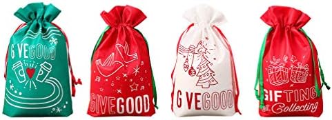 Bolsas de cabilock 4pcs sacos de presente de tração de natal bolsas de Natal para dar a férias de tração de colar
