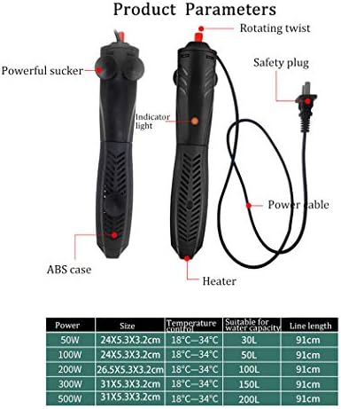 Aquecedor de aquário Mini Yzjj, aquecedor de peixes Aquecedor de termostato Submerso submersível Anti-Explosão/Controlador de Temperatura de Água com Eficiência Energética