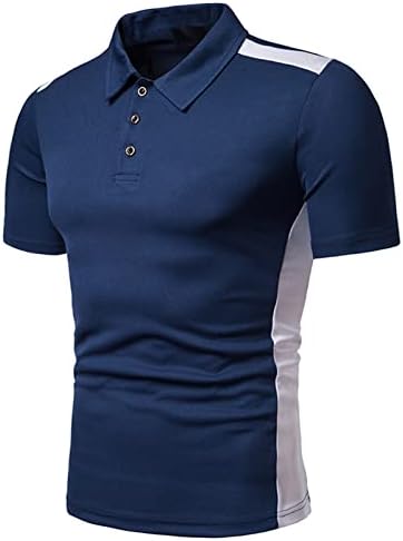 Camisas de pólo de golfe para homens Bloco de cores leves camisa de manga curta Camiseta casual fit Athletic Tennis