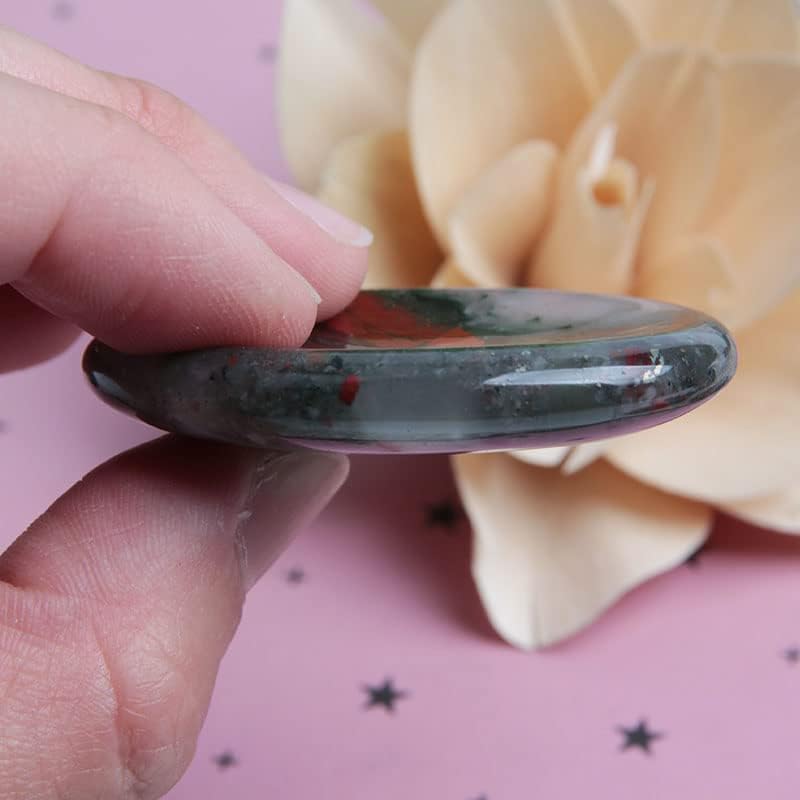 ACXICO 2PCS Bloodstone natural Jasper Palm Stone Rocha Cristal Cura Reiki Preocupação polida