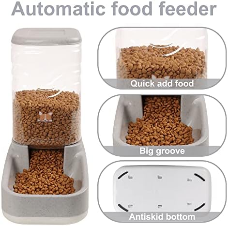 Elevão Automático Cat Gravity Food e dispensador de água Conjunto com Bowl Bowl para animais de estimação para pequenos animais