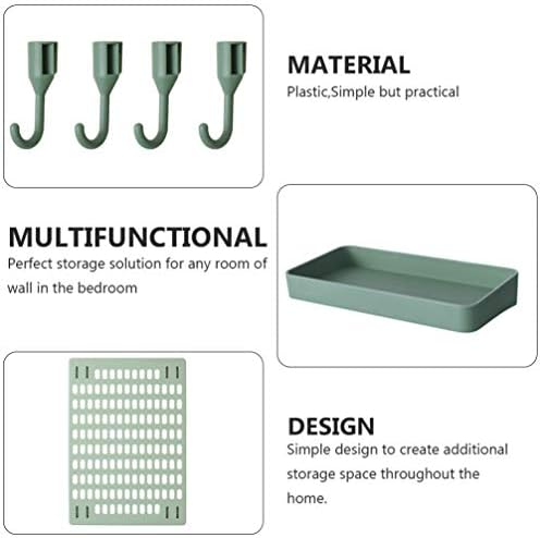 Prateleiras de montagem na parede Zerodeko Organizador de parede de parede Plástico prateleiras de parede de parede com 5