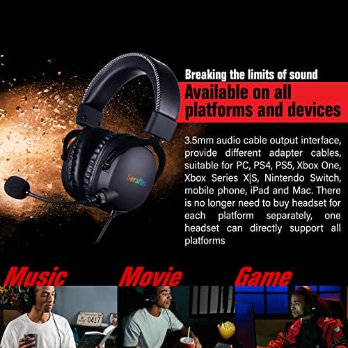 Serafim 3D em torno do fone de ouvido para jogos A1 e S1 Bluetooth Mobile Game Controller para PC Switch Mobile