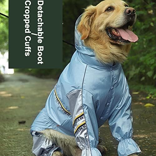 Capa de chuva de cachorro, capa de chuva de cachorro ajustável com capuz, capa de chuva com capuz de cachorro, 5 roupas de chuva para