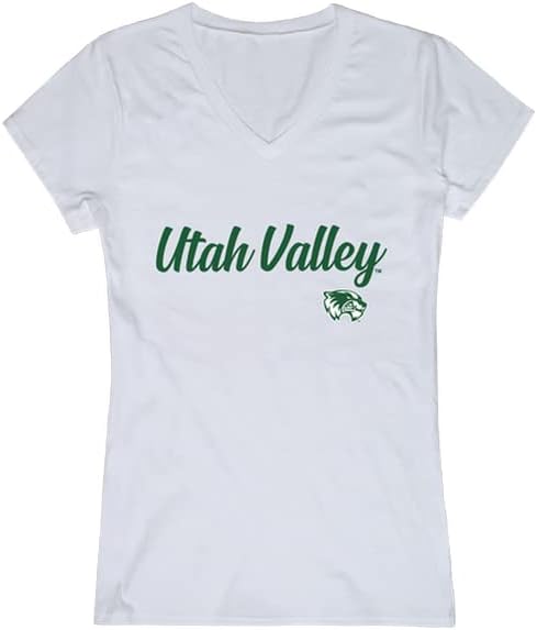 UTAH VALLEY UNIVERSIDADE WOLVERINES T-shirt de script feminino