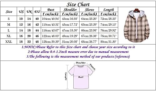 Meyymia Men Moda Camisas xadrezas Capuzes Capacos de batida leve de manga comprida Button Down camiseta Casual Tops atléticos