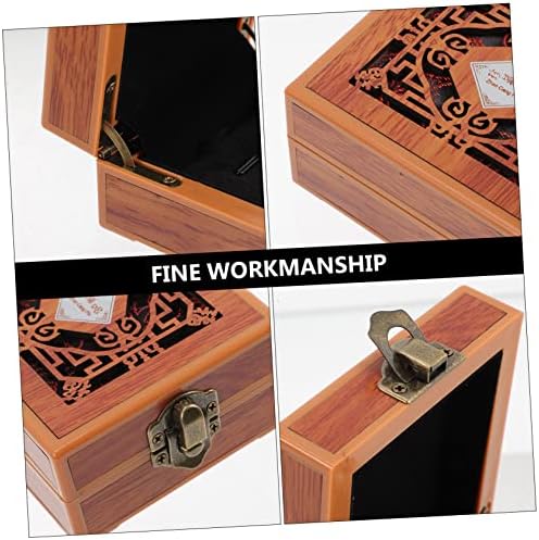 Caixa de jóias de jóias de madeira Solustre Caixa de artesanato Organizador Caixa de armazenamento Caixa de armazenamento