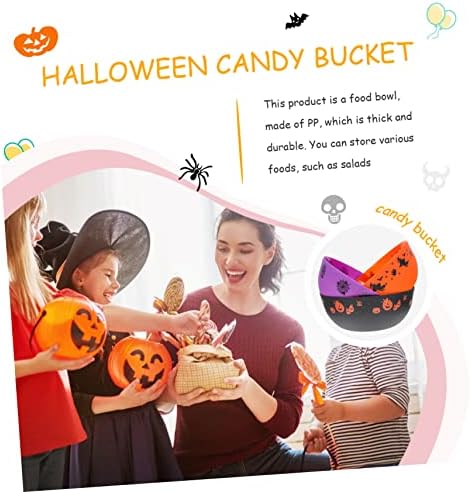 Doitool 3pcs Halloween Pumpkin Bowl Spiderco Candy Landys Pumpkin Candy Dish Halloween Party Bowls Halloween Candy Spider