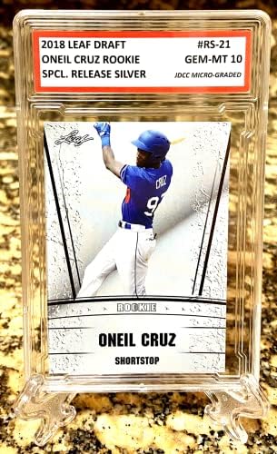 Oneil Cruz 2018 FOLLED GEM-MT 10 Silver Edition ROOKIE CARD RS-21! COA!