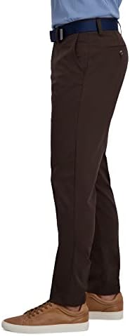 Haggar Men's Colle Right Performance Flex Solid Slim Fit Front Front Pant