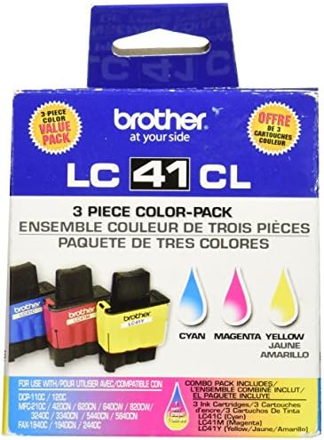 Irmão LC41 Color 3 pacote 1 cada ciano, magenta, amarelo