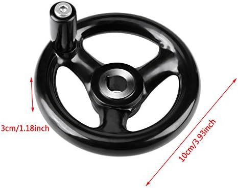 Diâmetro de 4 polegadas Roda redonda da roda redonda Desmontagem Roda de metal da roda com alça de plástico para máquina