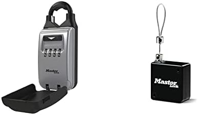 MASTER Lock 5420D Defina sua própria caixa de trava portátil de combinação com manilha ajustável, 6 chave de chave e trava