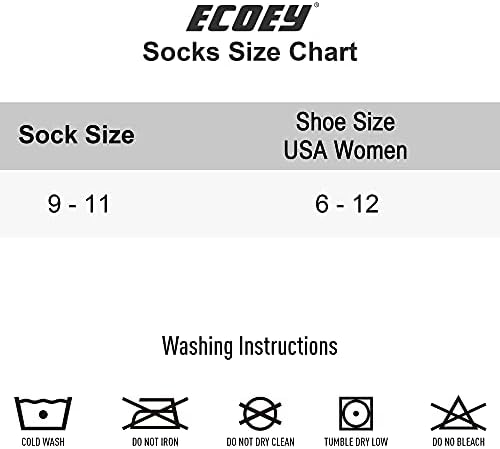 Ecoey Lunar Women's Merino Wool Outdoor Hucking Trail Sock 4 Pars