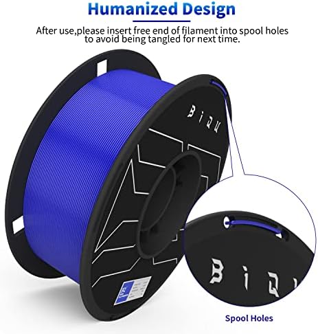 Filamento da impressora 3D do BIQU PLA, filamento PLA 1,75 mm, precisão dimensional +/- 0,03 mm, sliver, 1kg de bobina