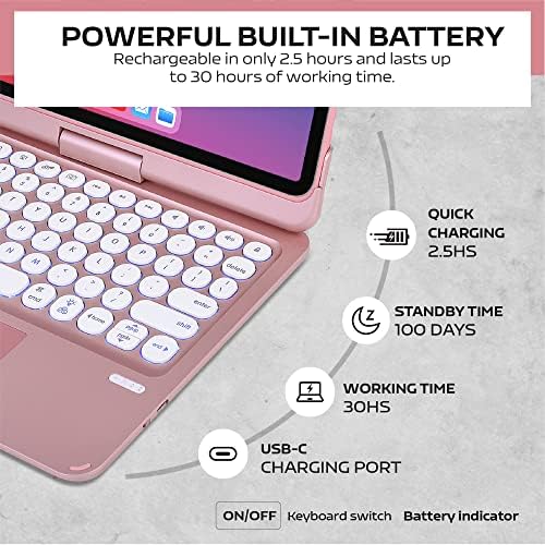 Mobee Unitype iPad Pro 11 polegadas 2021 Case com teclado e trackpad - teclado de retroilumação mágica - Touchpad inteligente