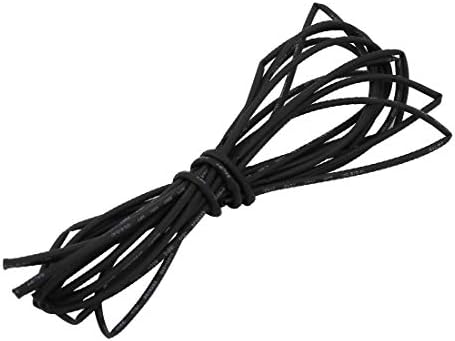 Novo Lon0167 encolhimento de calor com fios de tubo com fios confiáveis ​​de eficácia manga do cabo de 2 metros de comprimento 0,6 mm DIA BLACK BLACK