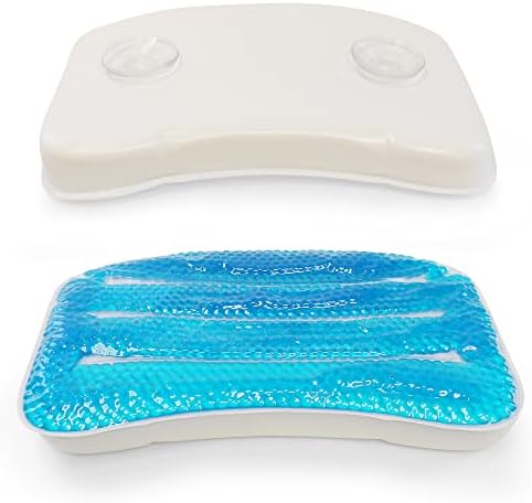 Bath banhom spa travesseiro de gel de gel de gel de copos de sucção conforto pescoço relaxamento almofada