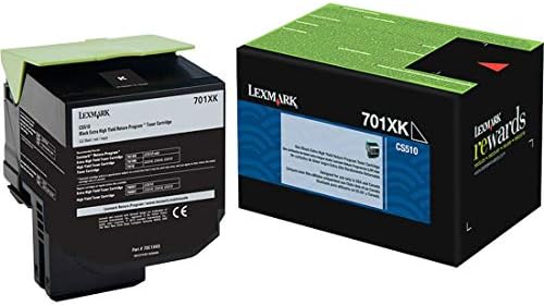 LEXMARK 70C1XK0 BLACK Extra de alto rendimento do cartucho de toner de retorno para Lexmark CS510DE e Lexmark CS510DTE