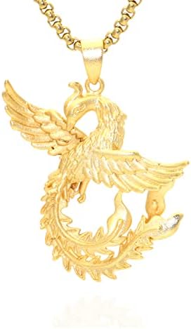 MGUTILLART Fashion 18K Gold Phoenix Pingnder Colar