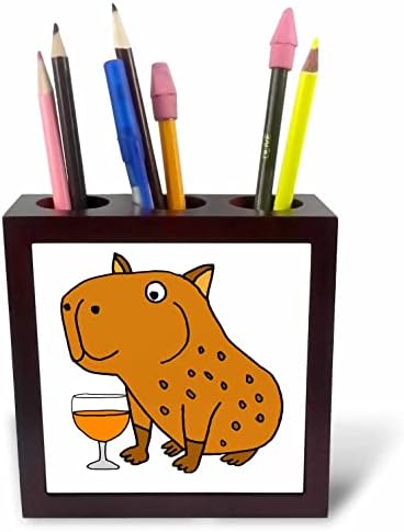 3drose fofo engraçado Capybara bebendo Cognac Party and Meme Song. - titulares de caneta de ladrilhos