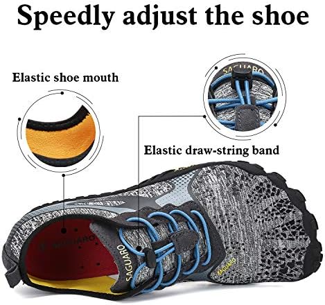 Saguaro Men's Men's Women's Barefoot Shoes minimalistas Sapatos de água atlética Sapatos de água para aqua Trailing Running Cross Training