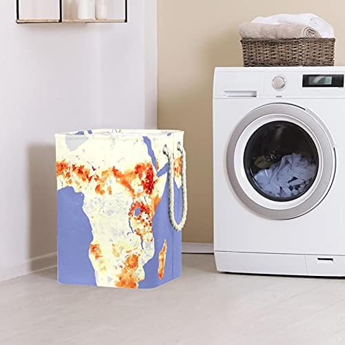 Individura de lavanderia cestor na África Mapa continente mapa colapsível cestas de lavanderia