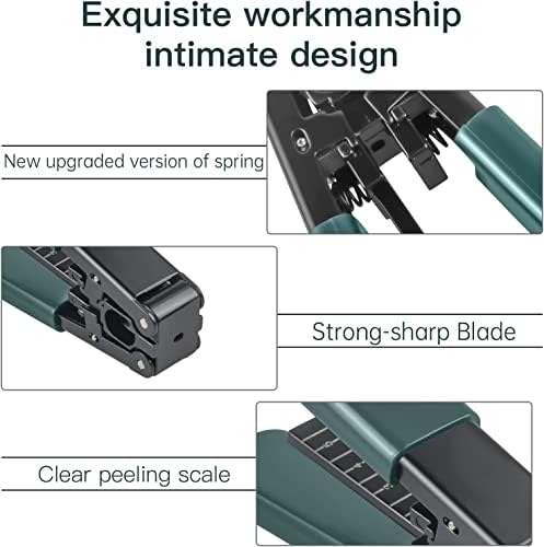 1 Peça Stripper Fiber Optic Drop Cable & 1 peças CFS-3 Fibra óptica Stripper 3 Ferramenta de remoção de orifício da porta e 1 peças Kevlar tesouras para cabos de queda de FTTH, decapagem.