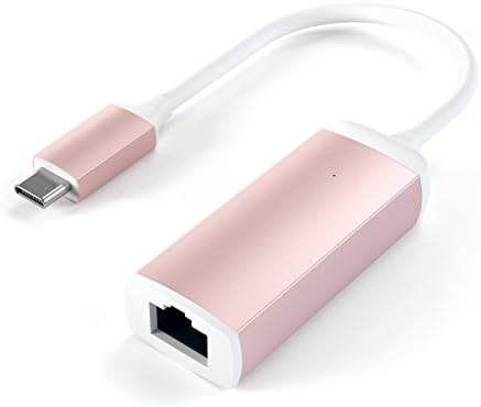 Adaptador Ethernet de Gigabit de alumínio Satechi - compatível com 2022 MacBook Pro/Air M2, 2021 MacBook Pro M1, 2020 MacBook