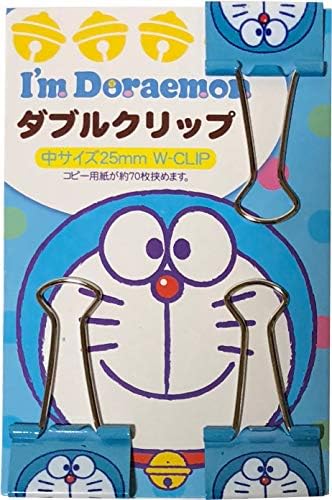 Tamppo Doraemon Double Paper Clip 3 Pcs Definir pitada de 2,5 cm de papelaria de escritório