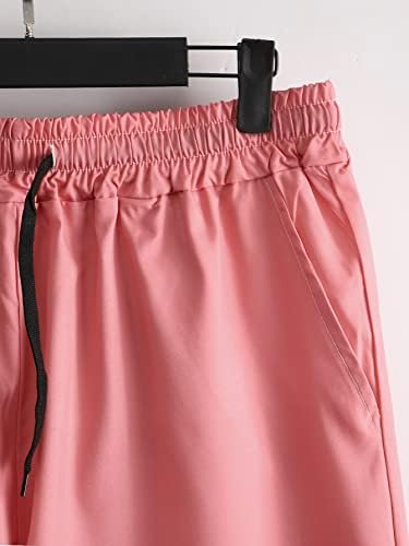 Nibhz roupas de duas peças para homens, listras e flamingo, camisa estamada e shorts de cintura de cordão sem tee