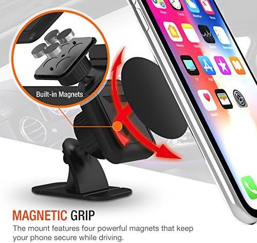 Trianium Magnetic Dash Mount Phone Phone Stand Stand Compatível com iPhone, Samsung, Huawei, Nokia, LG, Smartphone Moto,