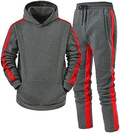 Sets masculinos de outono e inverno lazer com capuz com capuz esportivo terno de caminhada ao ar livre