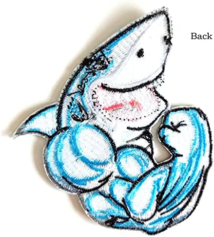 Citações do crânio de unicórnio de tubarão emblema emblema ferro em remendo costurar bordado em remendos para garotas