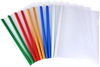 10pcs A4 Documento de espessura de 9 mm Display Clear Slide Binder File Pastas-Relatório Display Cover Organizer File Clip