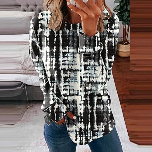 Akollsppnsy Sweothirshirts for Women Crewneck Bloups tinge tinge tinge No capuz Plus Size Sweeters de pulôver feminino