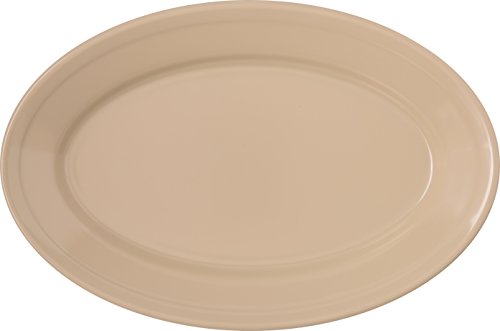 Carlisle Foodservice Products 4356325 Dallas Ware melamine Bandeja oval de prato, 9,25 x 6,25, bronzeado
