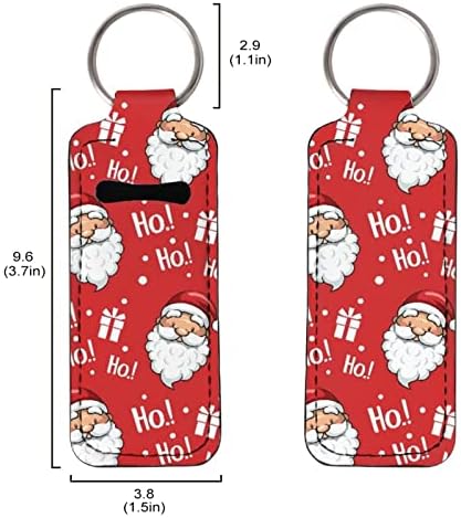 Afpanqz Chapstick Keychain titular para festa de Natal portátil Lip Gloss Tube Holder Cartoon Santa Lipstick Chapstick Pocket