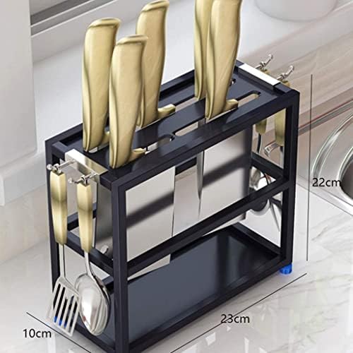 Utensílios de cozinha Suporte de faca preta - porta -faca de aço inoxidável Kitchen Kitchen Selder de Kitchen Storage Storage