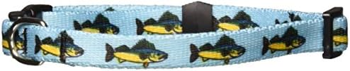 Colar de cachorro amarelo -peixe -billfish - tamanho pequeno de 10 a 14 de comprimento - feito nos EUA