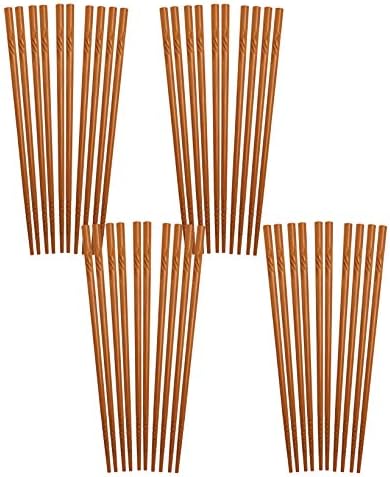 Chahoom de bambu de cozinha asiática de Helen, panda, 5 pares, conjunto de 4, tamanho, marrom