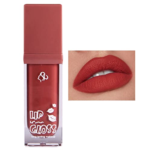 WGust Stay en Cosmetics Glitter Lip Velvet Lip Glaze Non Stick Copo During Lip Glaze Film Makeup não desbota Lipstick