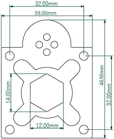 Sharegoo elétrico elétrico tampa traseira de energia traseira ROTO E-Start Placa de perfuração 11012 para 1/8 RC CAR SH 28 Nitro Rotor do motor, Centros de orifício 32mm