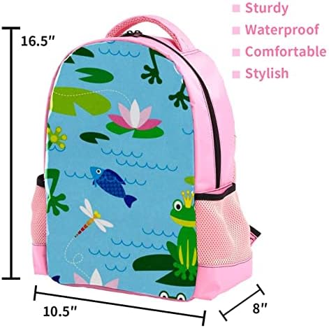 VBFOFBV LAPTOP CASual leve para homens e mulheres, Dragonfly de peixes de sapo de cartoon lago