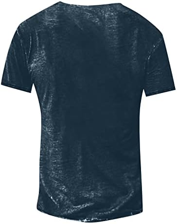 Zefotim manga curta botão para cima camisas Henley para homens engraçados v pescoço slim fit