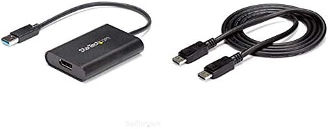Startech.com 1x USB 3.0 para exibir o adaptador - Pacote apenas com Windows com 1x de 6ft DisplayPort 1.2 Cabo com travas