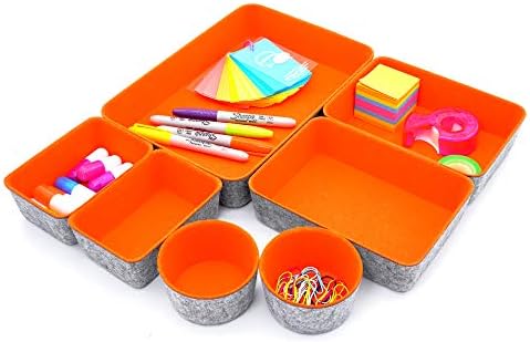 Funções sem fim- Organizador de gavetas multiuso 7- Piece, laranja