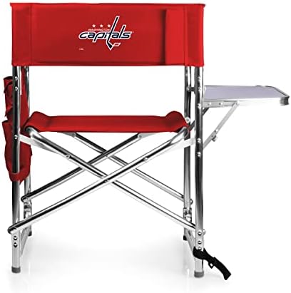 Piquennic Time NHL Washington Capitals Sports Chair com mesa lateral - cadeira de praia - cadeira de acampamento para adultos