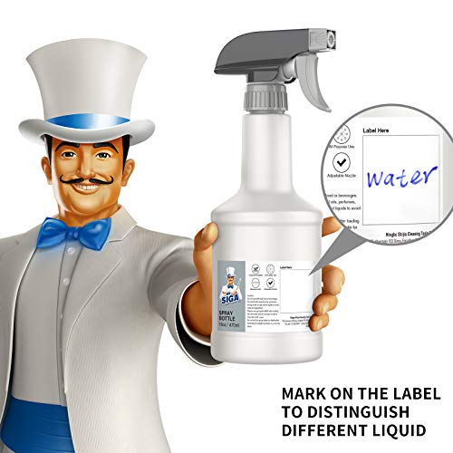 Mr.Siga 16 oz Plástico vazio garrafas de spray para soluções de limpeza, garrafas de spray reutilizáveis ​​para residências